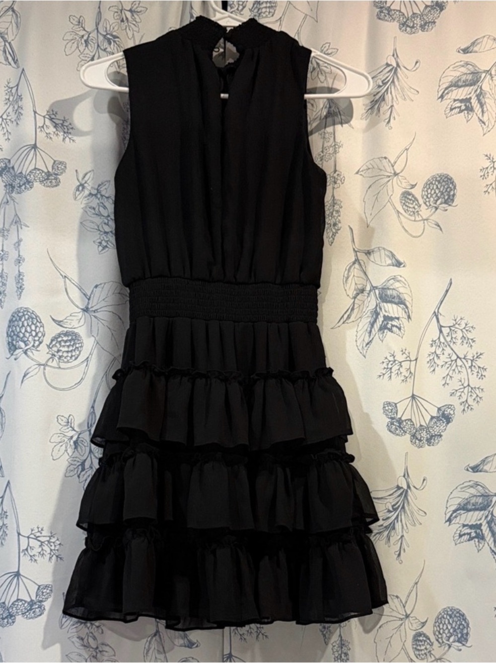 Black Tiered Ruffle Dress - Picture 3 of 3